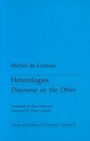 Cover of: Heterologies: discourse on the other