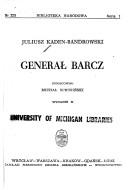 Cover of: Generał Barcz by Juliusz Kaden-Bandrowski