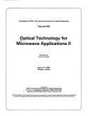Cover of: Optical technology for microwave applications II: April 9-10, 1985, Arlington, Virginia