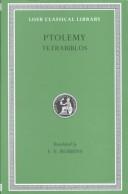 Cover of: Tetrabiblos by Ptolemy
