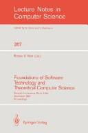 Cover of: Foundations of software technology and theoretical computer science: seventh conference, Pune, India, December 17-19, 1987 : proceedings