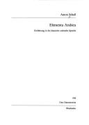 Cover of: Elementa arabica by Anton Schall