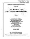 Cover of: Time-resolved laser spectroscopy in biochemistry
