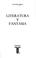 Cover of: Literatura y fantasia
