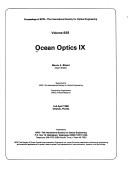 Cover of: Ocean optics IX: 4-6 April, 1988, Orlando, Florida