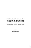 Cover of: African American in South Africa: the travel notes of Ralph J. Bunche, 28 September 1937-1 January 1938