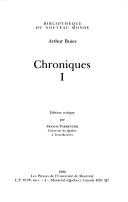 Cover of: Chroniques by Arthur Buies, Arthur Buies