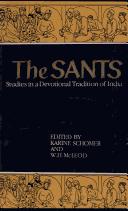 Cover of: The Sants by edited by Karine Schomer and W.H. McLeod.
