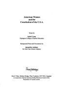 Cover of: American women and the constitution of the U.S.A. by Isobel Crane