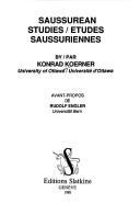 Cover of: Saussurean studies =: études saussuriennes