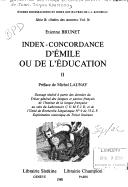 Cover of: Index-concordance d'Émile, ou, De l'éducation