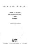 Cover of: Charles-Louis de Montesquieu by Jean Goldzink