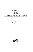 Cover of: Essais sur l'émerveillement