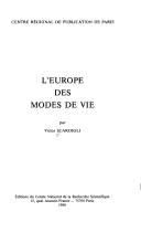Cover of: Europe des modes de vie.