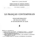 Cover of: français contemporain: inventaire permanent des travaux inédits et des recherches en cours