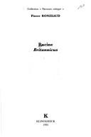 Cover of: Racine: Britannicus