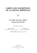 Cover of: Corpus des inscriptions de la France médiévale.