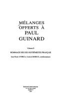 Mélanges offerts à Paul Guinard by Paul Guinard