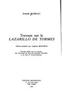 Travaux sur le Lazarillo de Tormes by Aristide Rumeau