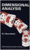 Cover of: Dimensional analysis by G. I. Barenblatt