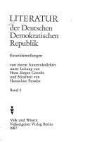 Cover of: Literatur der Deutschen Demokratischen Republik: Einzeldarstellungen