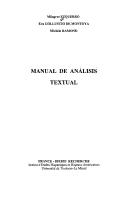 Cover of: Manual de análisis textual