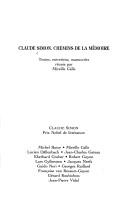 Cover of: Claude Simon: chemins de la mémoire