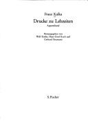 Cover of: Drucke zu Lebzeiten by Franz Kafka