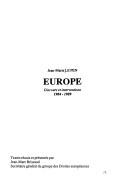 Cover of: Europe: discours et interventions, 1984-1989 by Jean-Marie Le Pen