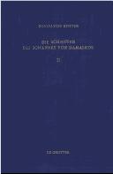 Cover of: Die Schriften des Johannes von Damaskos by Saint John of Damascus