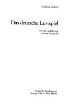 Das deutsche Lustspiel by Eckehard Catholy