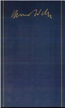 Cover of: Zur Psychophysik der industriellen Arbeit by Max Weber