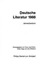 Cover of: Deutsche Literatur 1988: Jahresüberblick
