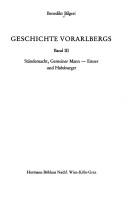 Cover of: Geschichte Vorarlbergs.