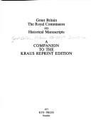 Cover of: A companion to the Kraus reprint edition.