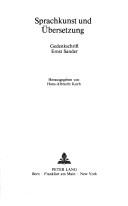 Cover of: Sprachkunst und Übersetzung: Gedenkschrift Ernst Sander