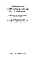 Cover of: Parlamentarismus und Demokratie im Europa des 19. Jahrhunderts
