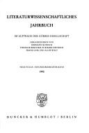 Literaturwissenschaftliches Jahrbuch by Hermann Kunisch
