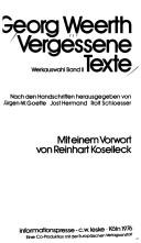 Cover of: Vergessene Texte: Werkauswahl.