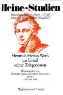 Cover of: Heinrich Heines Werk im Urteil seiner Zeitgenossen