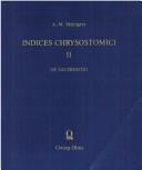 Cover of: Indices Chrysostomici by Saint John Chrysostom