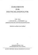 Cover of: Dokumente zur Deutschlandpolitik by Marie-Luise Goldbach