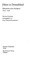 Cover of: Heine in Deutschland: Dokumente seiner Rezeption 1834-1956