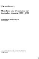 Cover of: Manifeste und Dokumente zur deutschen Literatur.