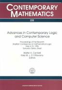 Cover of: Advances in contemporary logic and computer science by Brazilian Conference on Mathematical Logic (11th 1996 Salvador, Brazil)