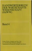 Cover of: Handwörterbuch der Wirtschaftswissenschaft (HdWW)