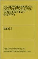 Cover of: Handwörterbuch der Wirtschaftswissenschaft (HdWW)