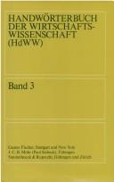 Cover of: Handwörterbuch der Wirtschaftswissenschaft (HdWW)