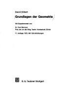 Cover of: Grundlagen der geometrie by David Hilbert - undifferentiated