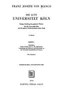 Cover of: alte Universität Köln: sowie die zu Köln administrierten Studien-Stiftungen.